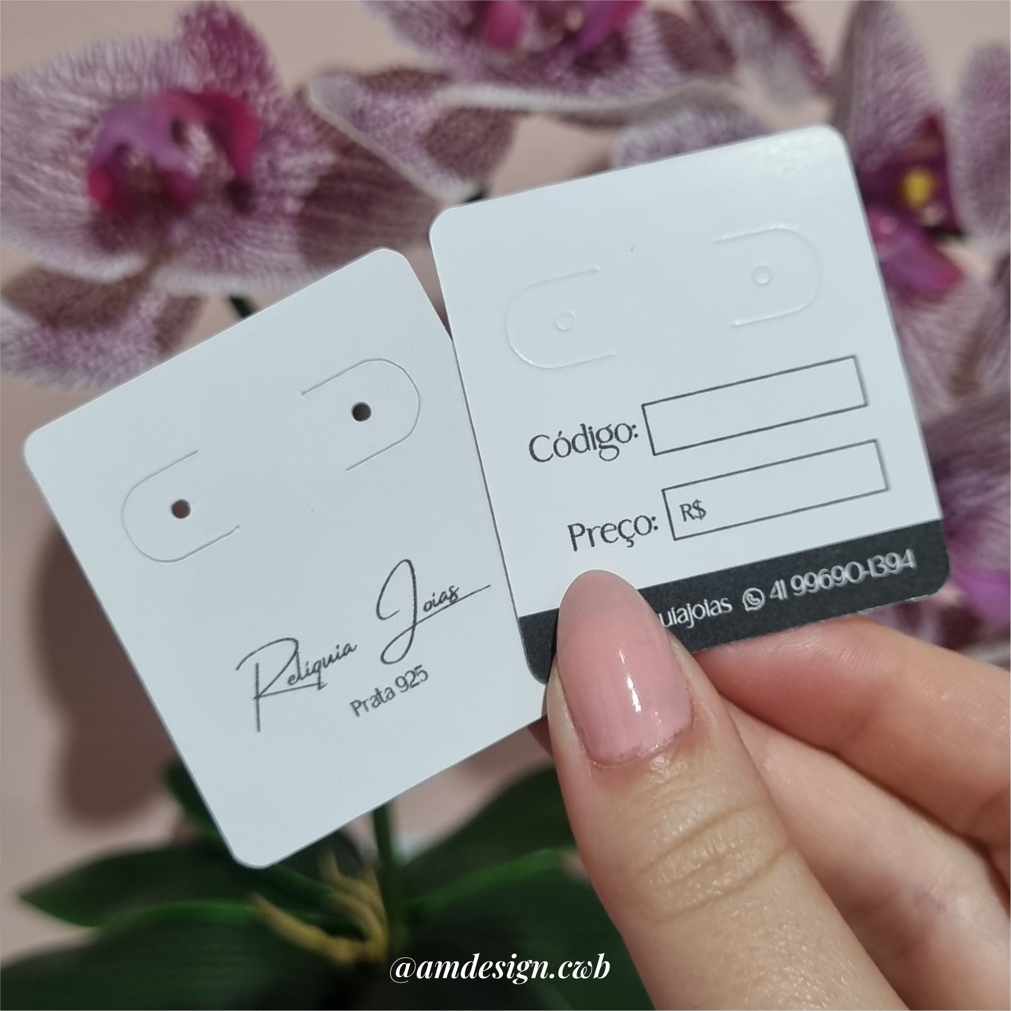 Mini Tag para Par | Verniz Total Frente