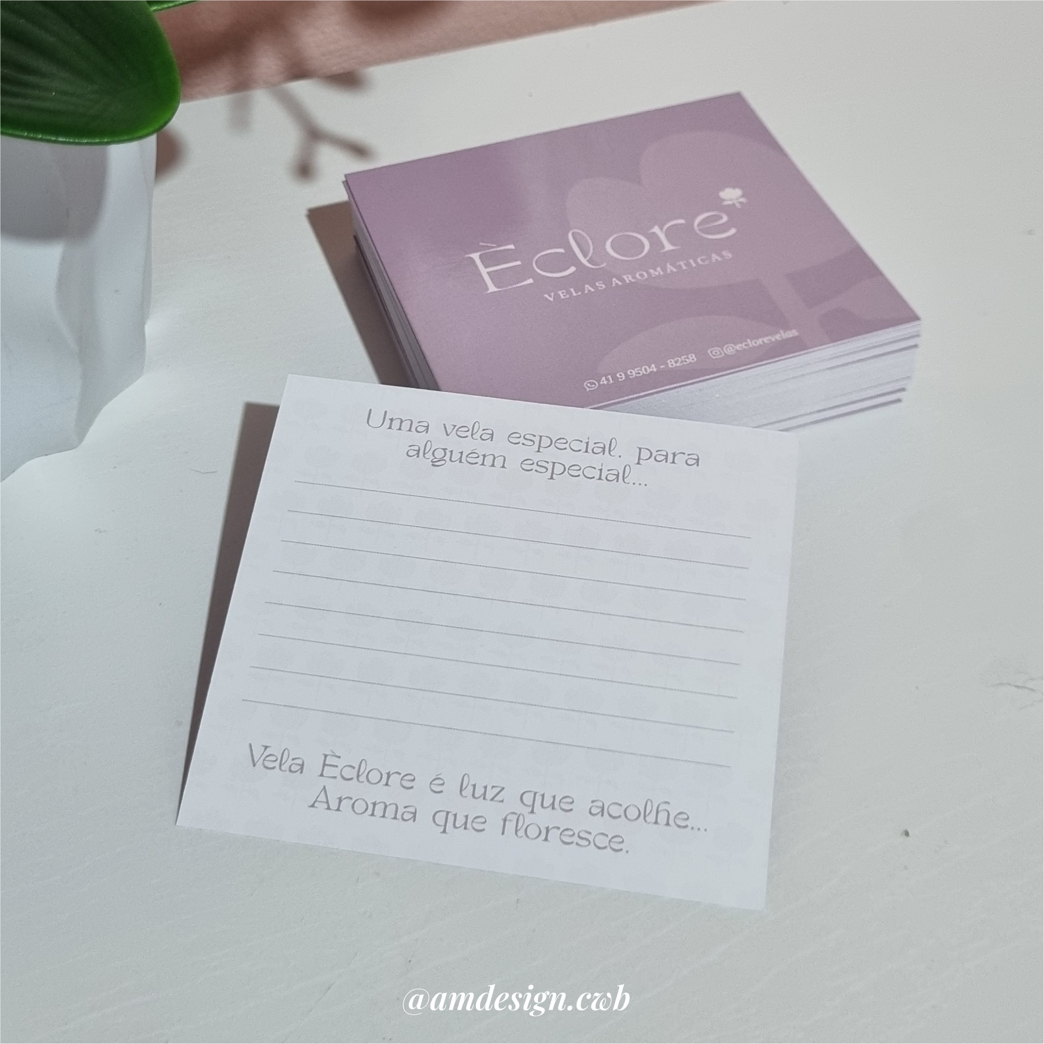 Cartão-Presente 9x10cm | Verniz total frente