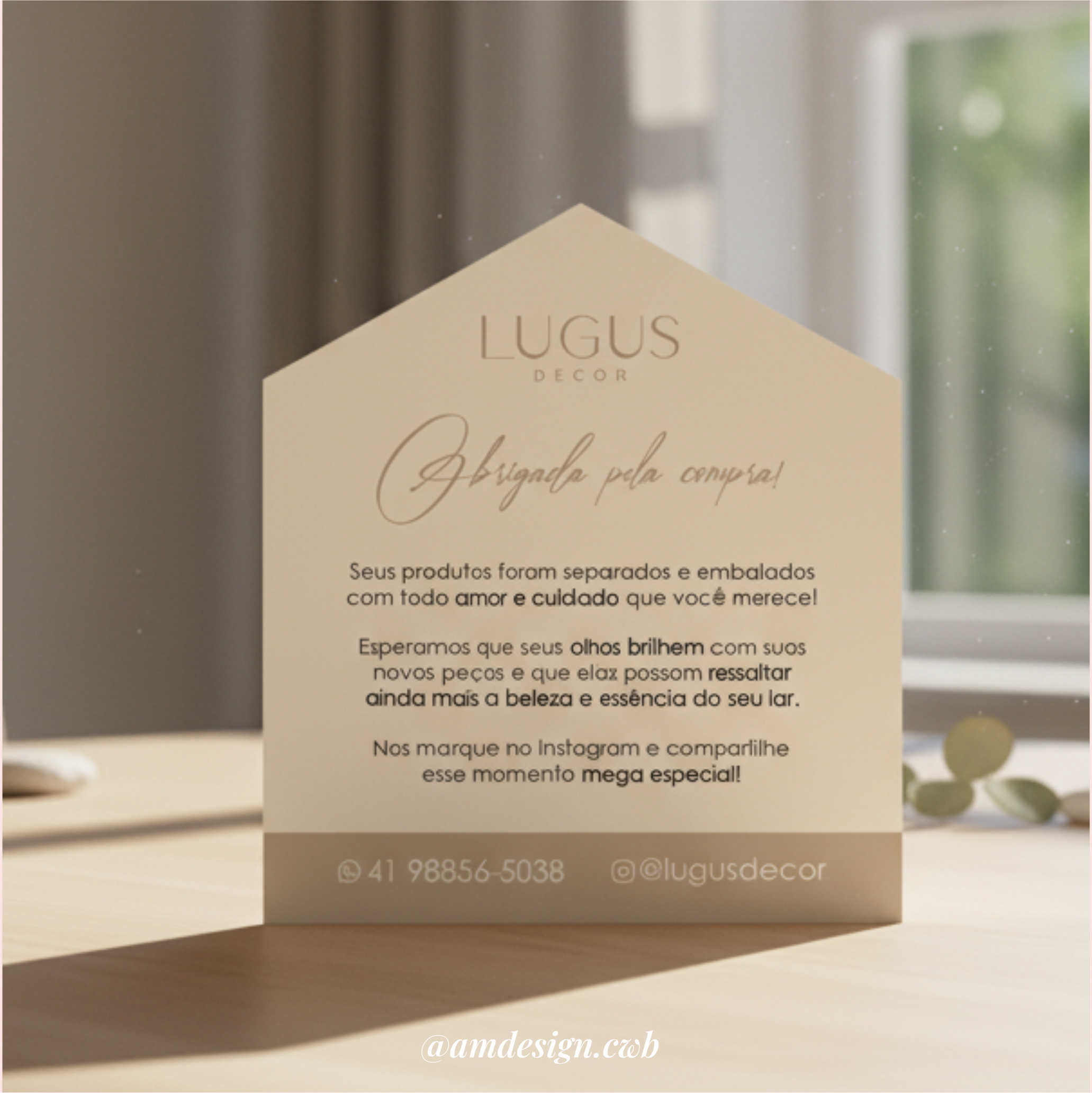 Arte para Tag de Agradecimento | Frente