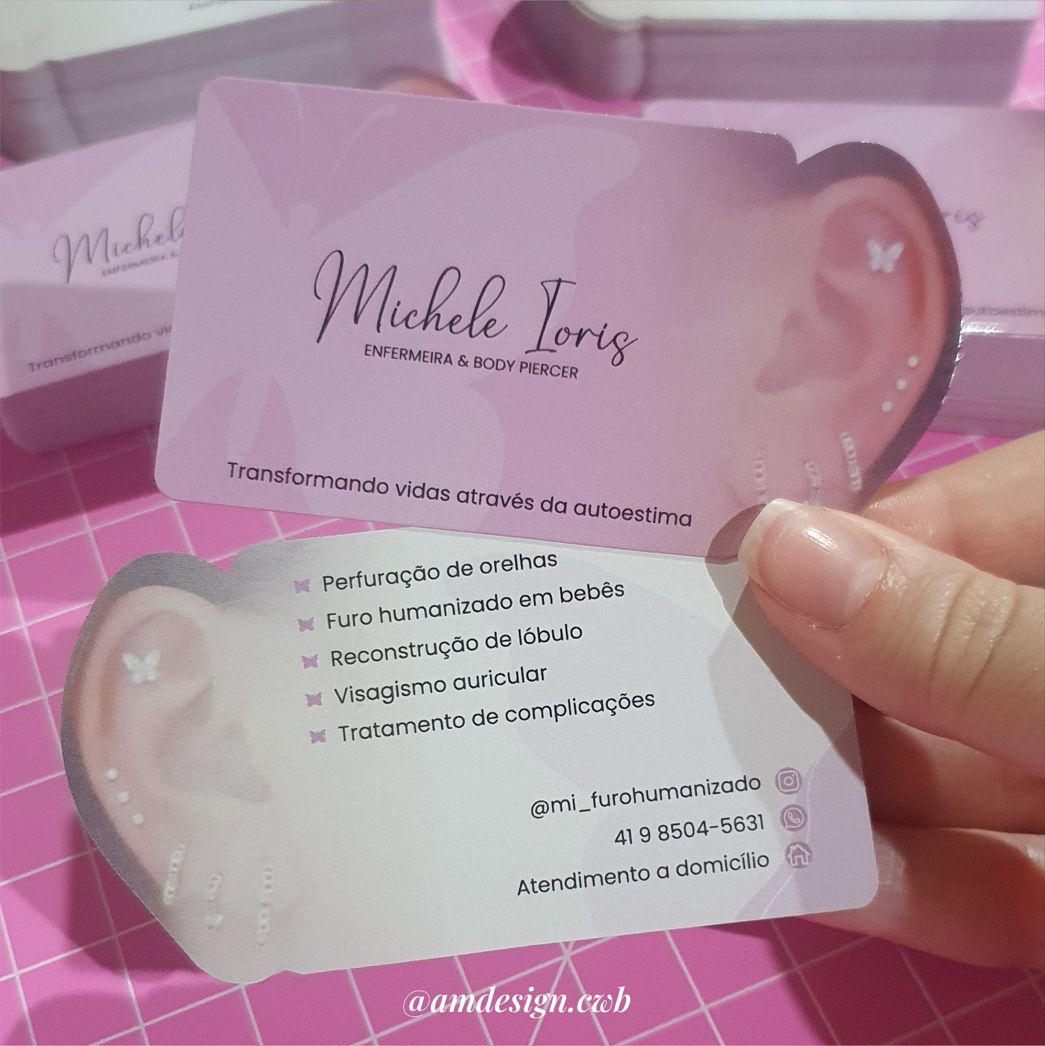 Cartão | Corte especial | Verniz total frente