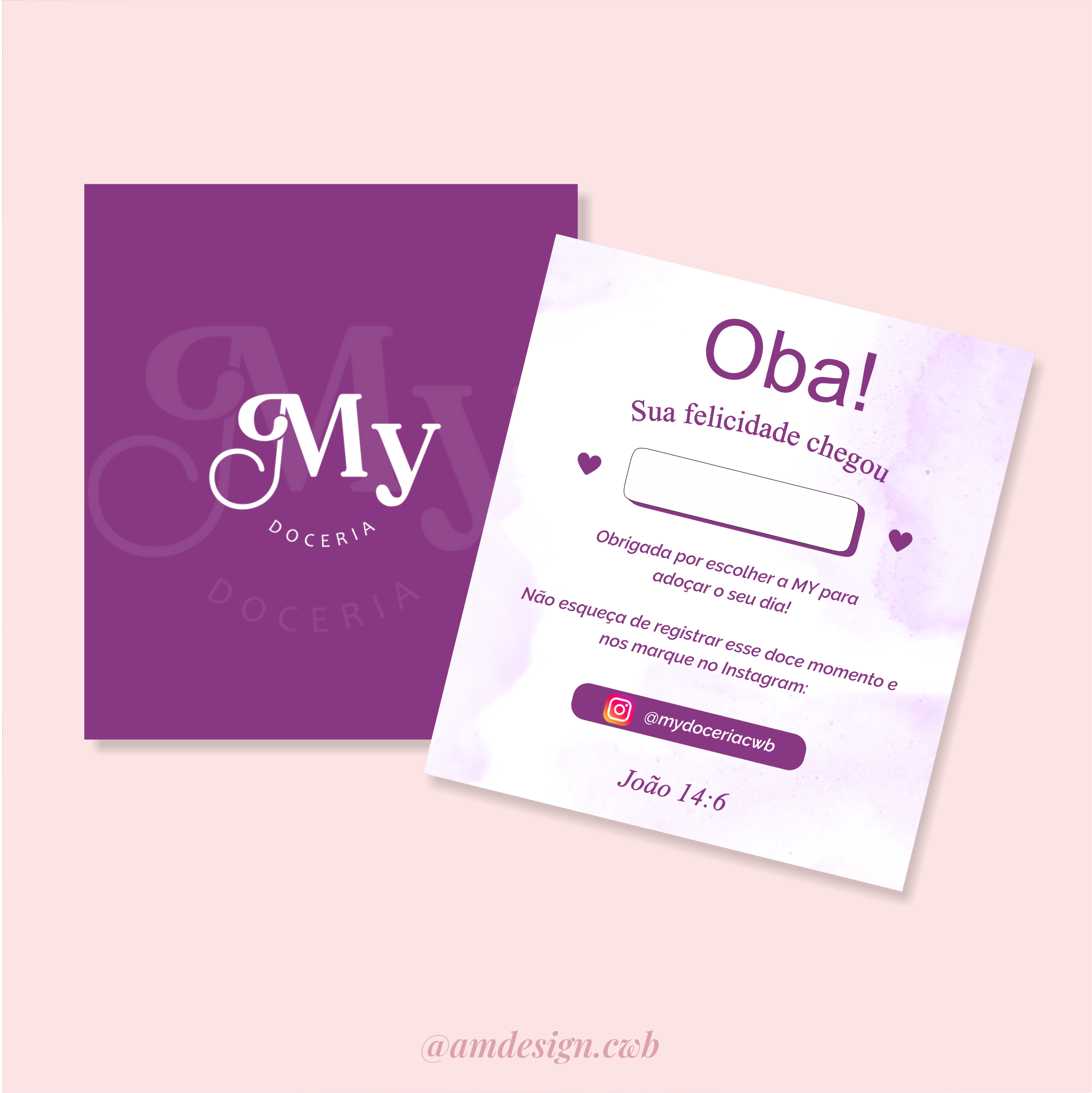 Arte para Tag de Agradecimento | Frente e Verso