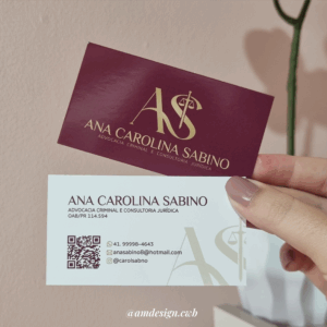 Cartão de Visitas | Verniz total frente