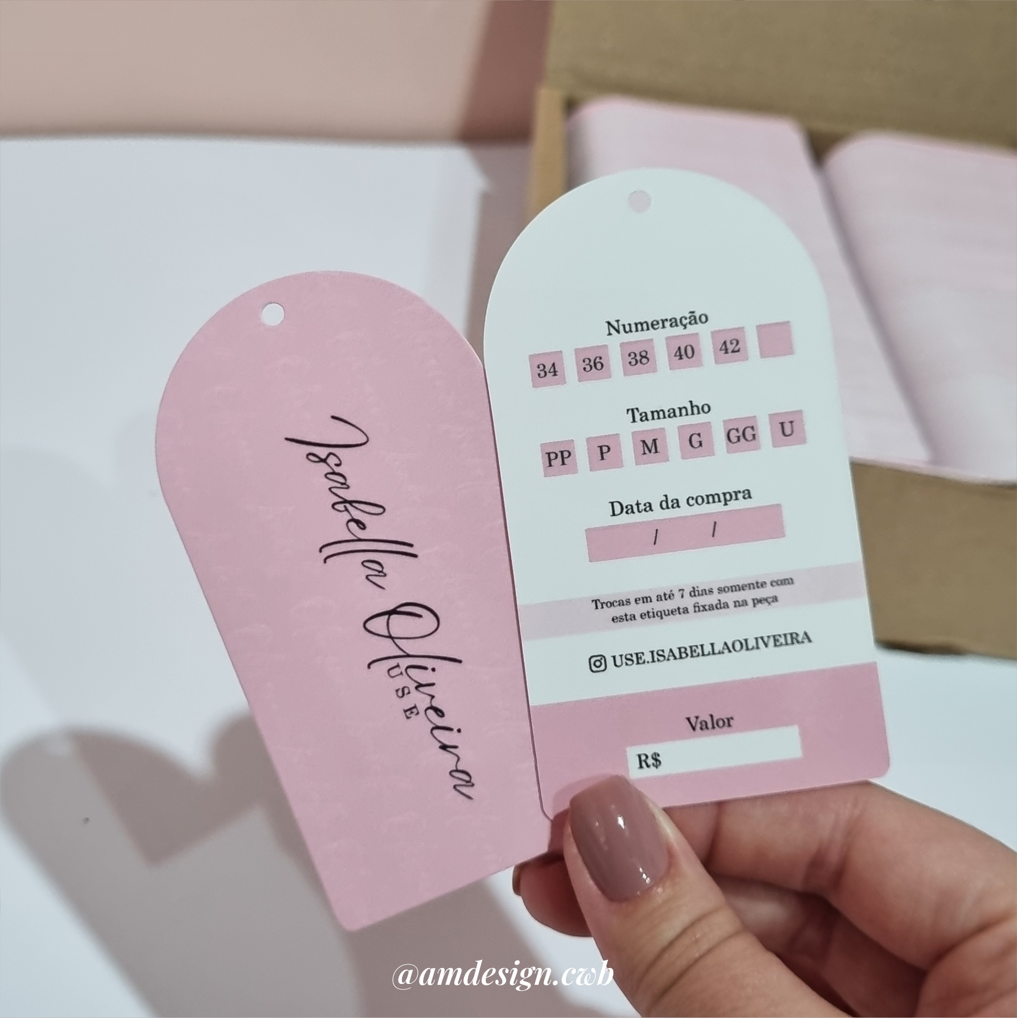 Tag para Roupas | Verniz Localizado | Corte Especial